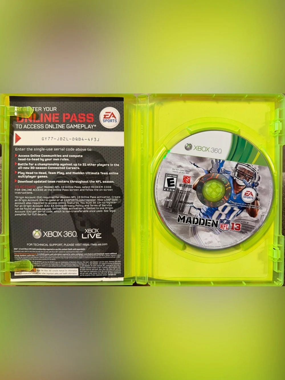XBox 360 Madden NFL 13 Game